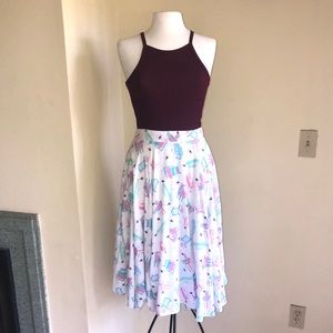 Motel high waisted swing skirt